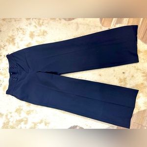 Navy wide leg dress pants